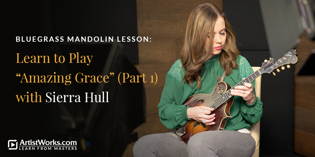 ArtistWorks's tweet photo. In this #mandolinlesson, #ArtistWorks #bluegrass #mandolin instructor, @sierrahull, teaches how to play the melody to “Amazing Grace” as well as a few essential introductory #musictheory concepts that are utilized in this song 🎶 Watch the lesson here: https://t.co/E715diFAFT https://t.co/f17882iYt6
