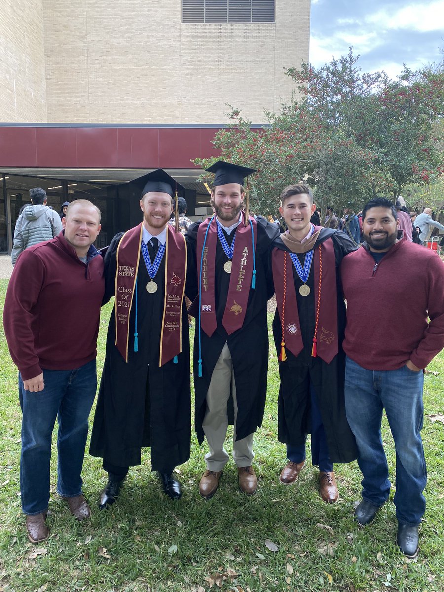 trouty16's tweet photo. What a fun day to jump in the river! Congrats @wesley_faison @ChaseGinger97 @TRedd216 on graduating from @txst! Really proud of these guys! https://t.co/7QnMwRgObu