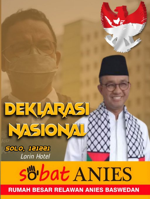 krezak's tweet photo. Ya Allah, ridhoilah upaya receh kami ini

#DeklarasiNasionalSobatAnies
#DeklarasiNasionalSobatAnies https://t.co/xoTpUPSI0k