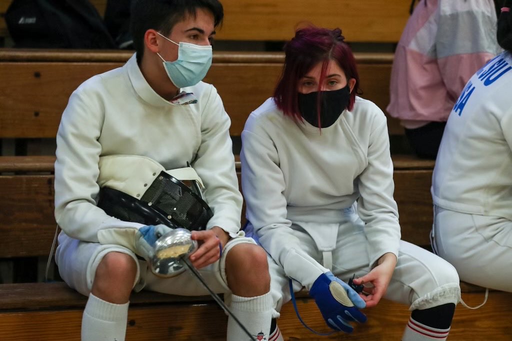 ledyardsports's tweet photo. Scenes from today’s ⁦@GoECCAthletics⁩ fencing meet with Ledyard, New London &amp; Waterford #LHScolonelpride ⁦@nlhsathletics⁩ ⁦@lancer_sports1⁩ https://t.co/DI6wb1CNww