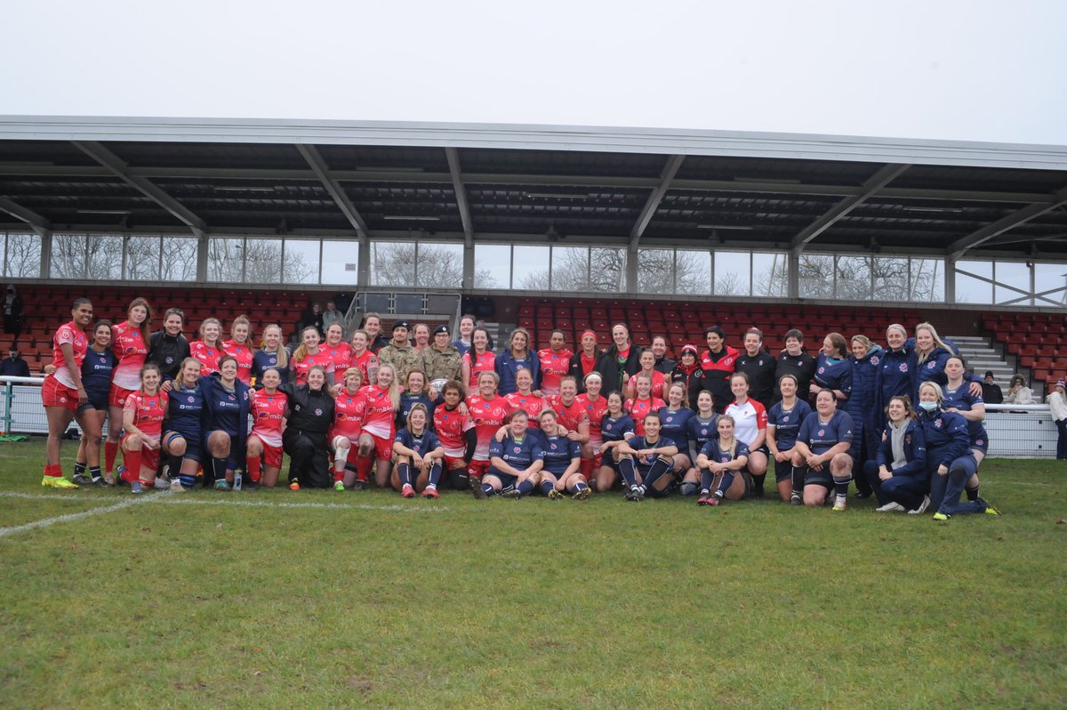 armyrugbyunion's tweet photo. A fantastic contest in Aldershot this afternoon between the Army Women and @Britpolicewrfc 🏉

Great to see Army Women’s rugby make its representative return!

📸 @AlliginPhot @scrumpix https://t.co/IYAFQgyPMb