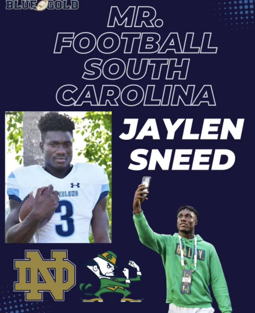 Congrats to our own <a href="/sneed_jaylen/">Jaylen “Nuke” Sneed</a> for being name 2021 South Carolina Mr. Football. We are so proud of you!!!