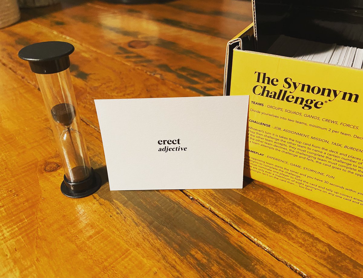 synonymchall's tweet image. Limited Christmas sale coming soon 🏷📦⏳

WHO’S EXCITED? 
.
.
.
#synonymchallenge #wordgames #cardgames #christmasgames #christmas #newyear #erect #erection #stiffy #synonymsforerect #synonym #boardgame #game #sale #christmassale