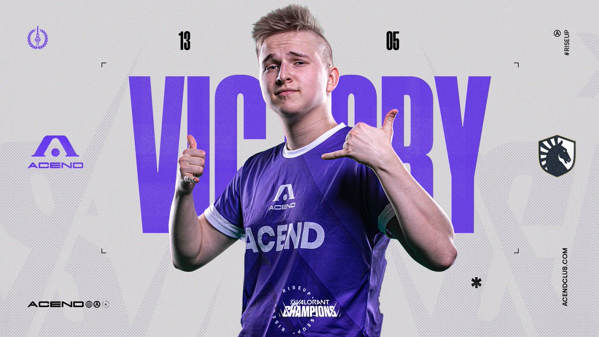 🗣️ ACEND A LA FINAL

❗ <a href="/AcendClub/">ACEND CLUB</a> venció a <a href="/TeamLiquid/">Team Liquid</a> 2-0 y es el primer finalista del #VALORANTChampions 
Bind 13:6
Split 13:5