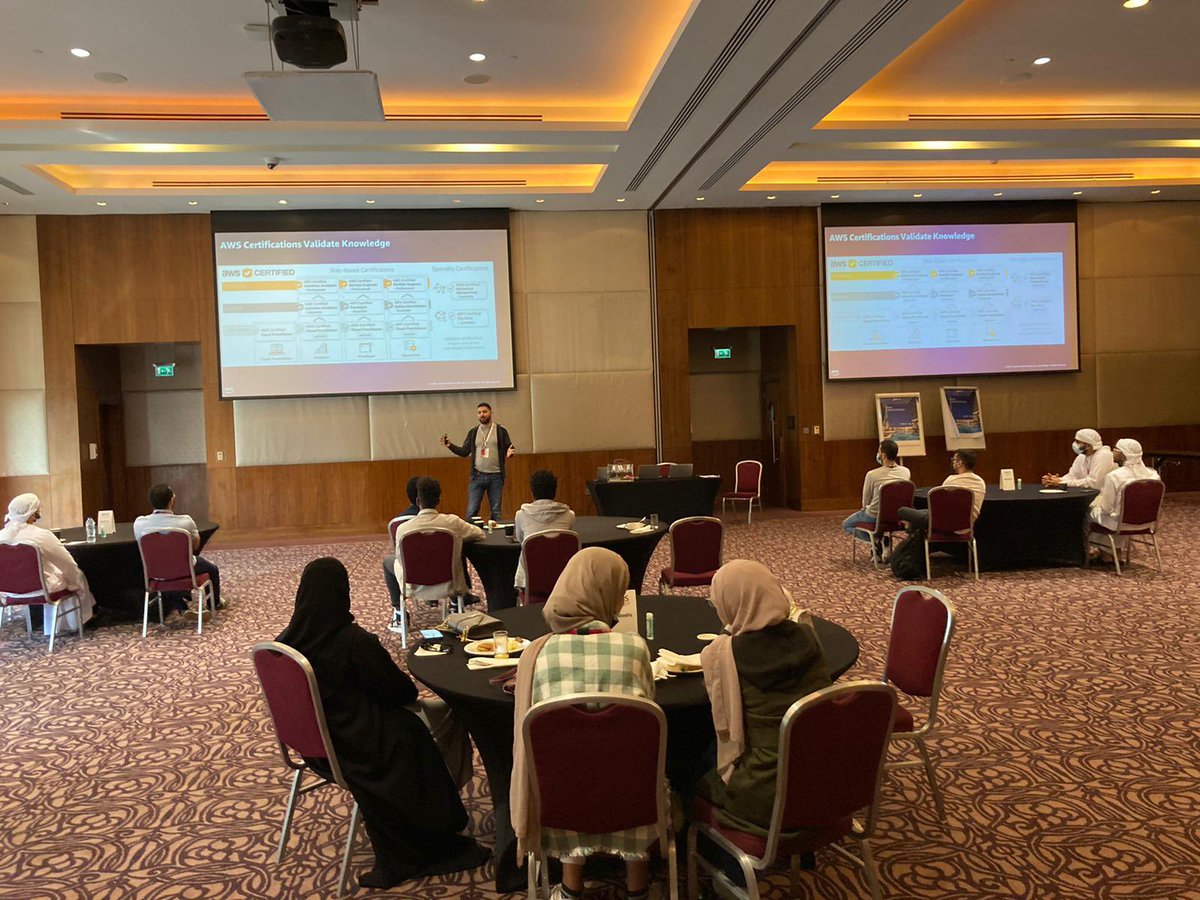PMallouh's tweet photo. We had the pleasure of hosting some of @KhalifaUni most promising engineering students for a full day of sessions &amp; activities at the @F1 #AbuDhabiGP. We talked about career opportunities &amp; the partnership between @awscloud &amp; F1. Thank you @ChikinCS for the inspirational session! https://t.co/315DejeJuy