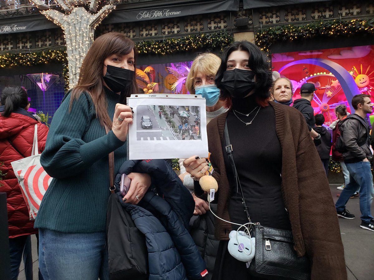 bikeloveny's tweet photo. They came from Australia but walked  2 5th Ave. These ladies are in favor of more pedestrian space on #MoveFifthForward
@KeithPowersNYC https://t.co/MD4uXVT49g