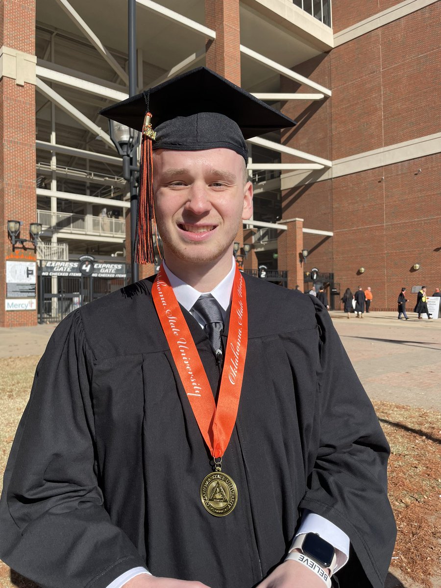 So proud of you @ItsTFish !!  Love you!! #okstate21