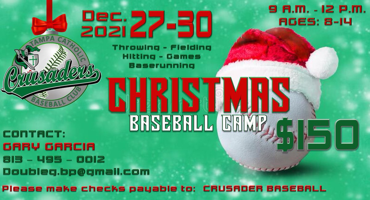 TCBASEBALL_27's tweet photo. Give the gift of #baseball during the holidays. For ages 8-14, we'll have just what you're developing #baseballer needs to add to his recipe to start cooking in the spring. https://t.co/pGPnCwMGxP