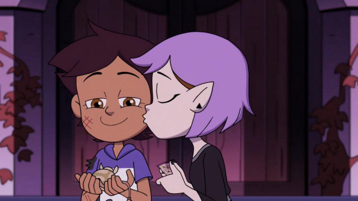 The second extroverted-introverted sapphic pairing OTD is Luz and Amity from The Owl House! (Canon) 🌸