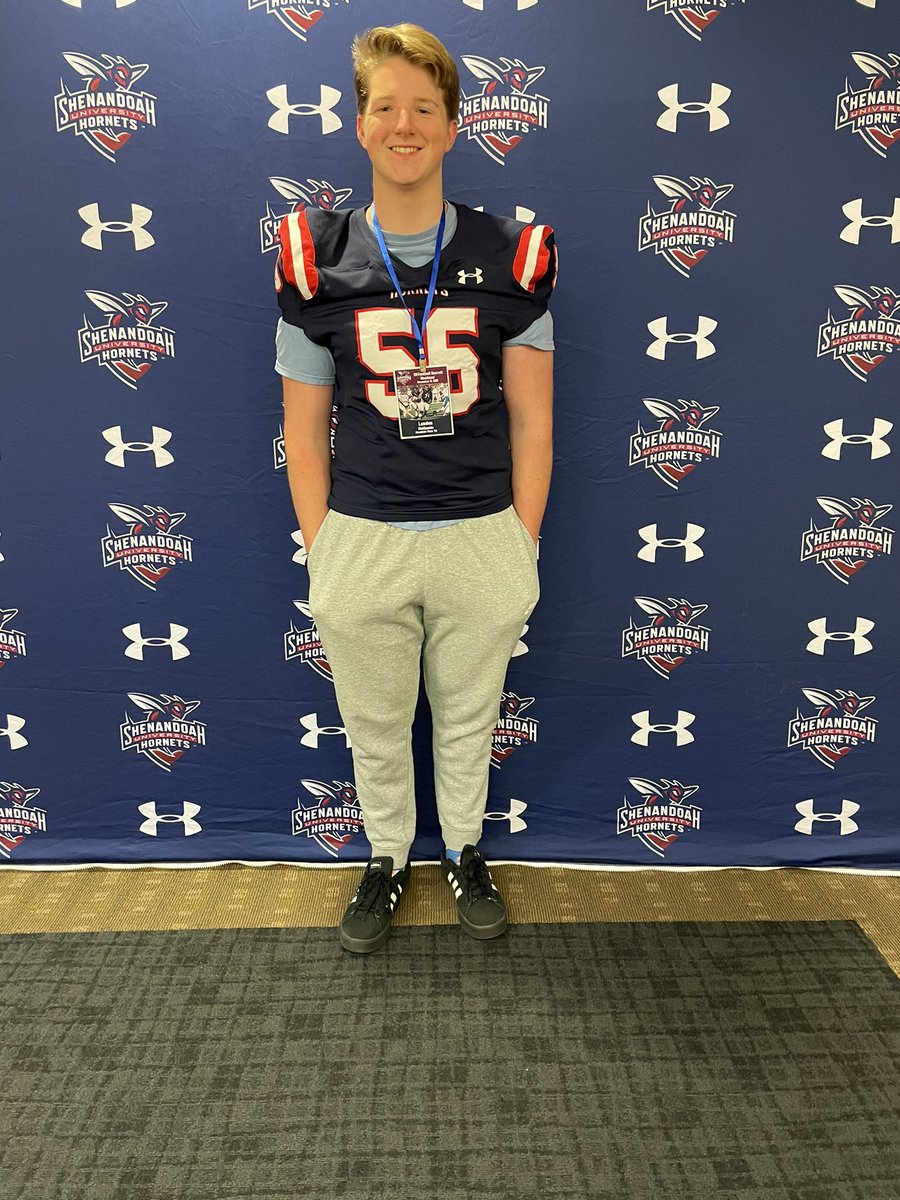 MathesonLandon's tweet photo. Thanks to Shenandoah for the visit. Great campus, even better people @56ways @Br0ckMcCullough @SUhornetsFB https://t.co/EwEIIBHVbi