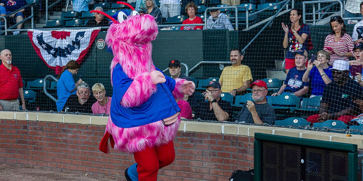MorganHixson2's tweet photo. [Minor league baseball mascot design meeting]
Boss: ok so we voted and our mascot shall be a shrimp
Designer: *nervous sweating*
Boss: you’ve seen a shrimp before right
Designer (lying): yeah of course!

2 months later: https://t.co/62lkMExP5T