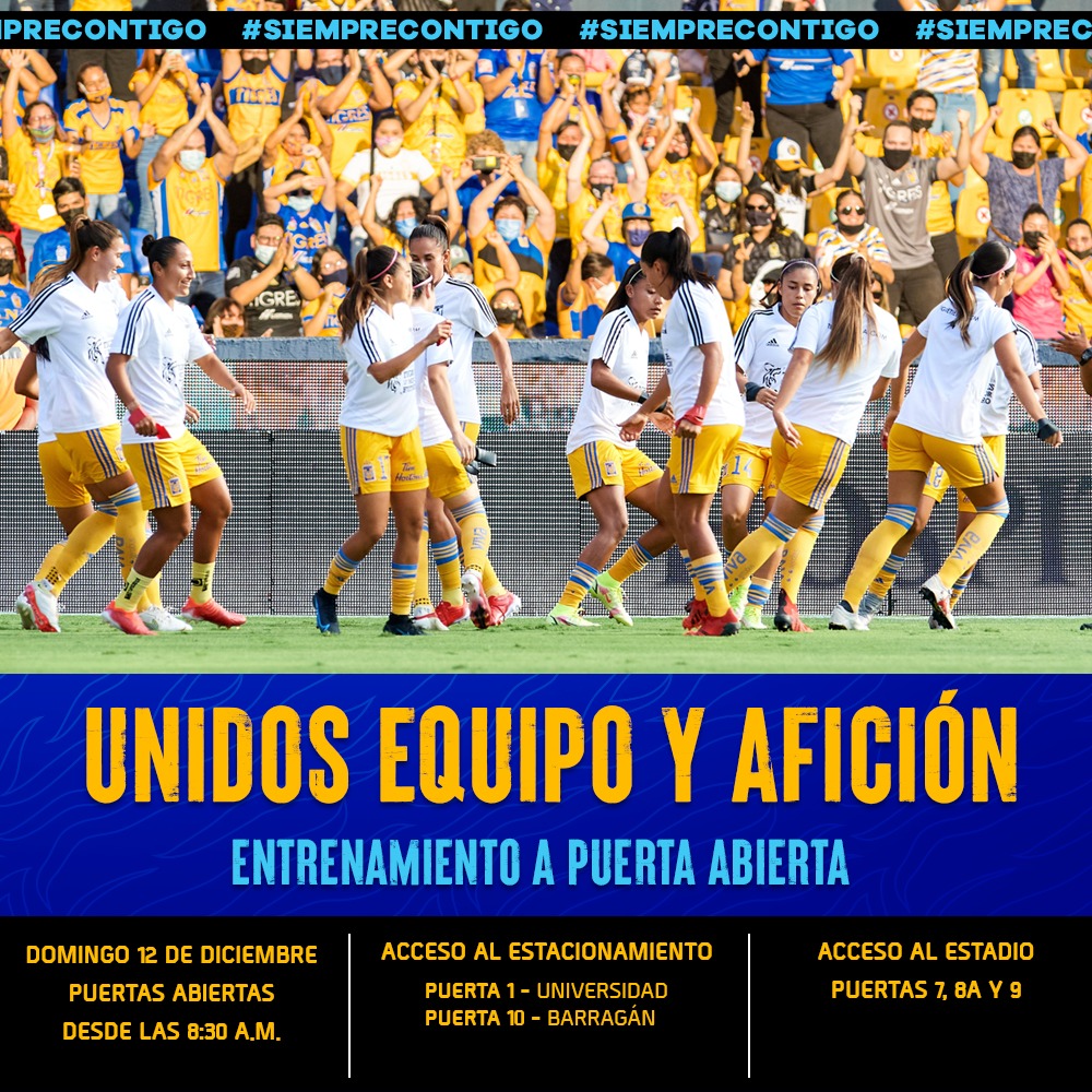 ✨ ¡SÍ! Porque 𝗧𝗢𝗗𝗢𝗦 𝗦𝗢𝗠𝗢𝗦 𝗧𝗜𝗚𝗥𝗘𝗦 y juntos vamos por una Final más, mañana queremos verte en el Uni para nuestro entrenamiento a puerta abierta ❤️‍🔥

¡Obvio nos vemos ahí! ¿Verdad? 😉

#SiempreContigo 👊 
#EstoEsTigresFemenil 🐯