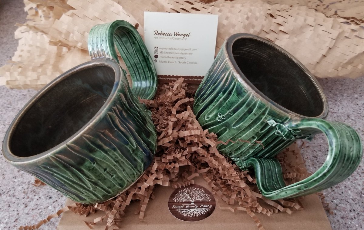 missolga77's tweet photo. I won the most special door prize of all last evening - hand-crafted mugs from Rooted Beauty Pottery! So proud of this HCS graduate for pursuing her dreams! Very grateful to see our #Sjmssharpsharks experience art with @mrsw_artroom! It is #TheStJamesWay, at its best! https://t.co/BJ9KcWyiVg