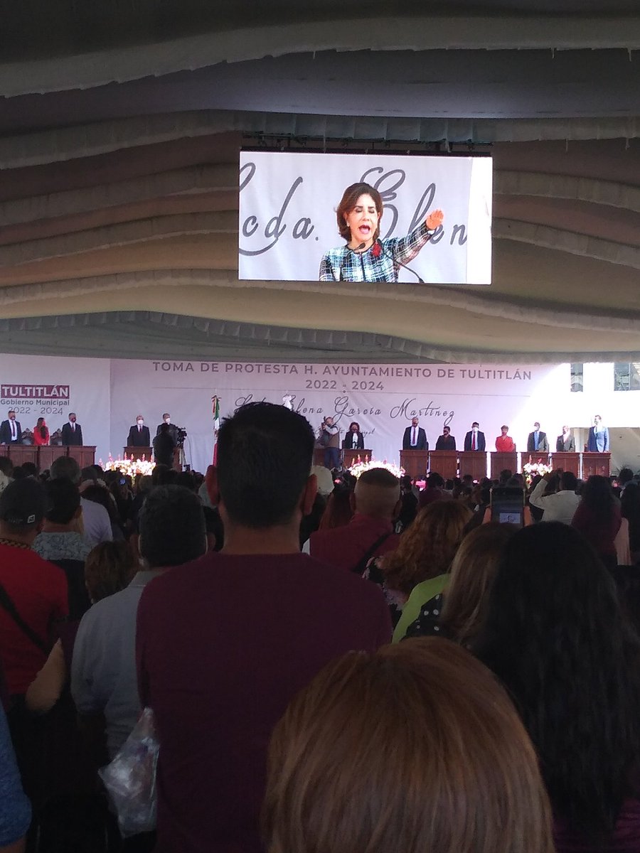 g2vick's tweet photo. Inicia el evento de toma de protesta del H. Ayuntamiento de #Tultitlan en donde rinde protesta para el periodo 2022-2024 la Lic. @ElenaGarciaMtz_ 
#GobiernoDelBienestar 
#SeguiremosTransformandoTultitlan https://t.co/MesHhce6Wy