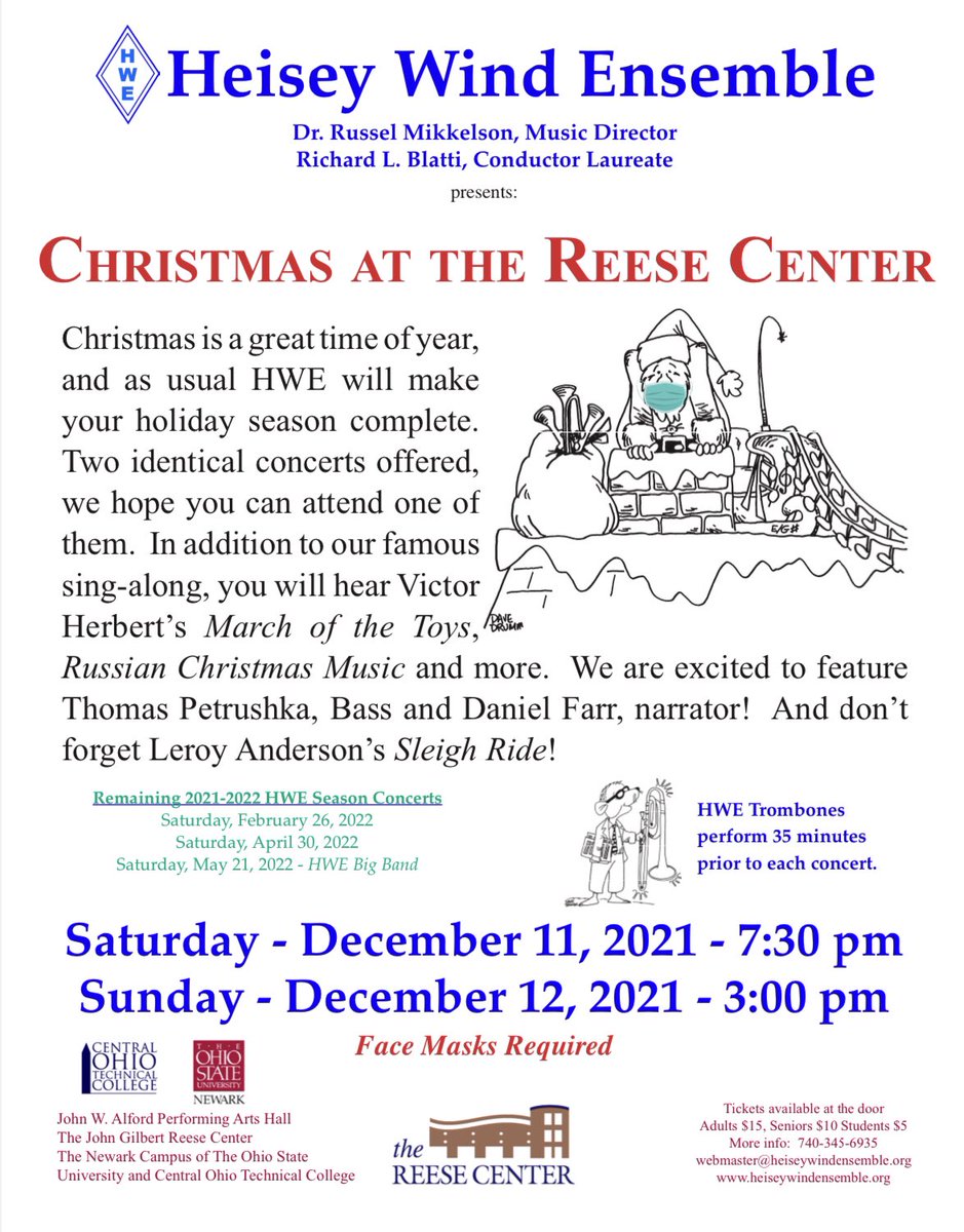 Christmas Performances 2022 Near State College Lancaster Bands On Twitter: "If You Are Free Tonight Or Tomorrow Afternoon,  You Need To Check Out The Heisey Wind Ensemble Concert. Student Tickets Are  Only $5. Https://T.co/Lbql4Prkzp" / Twitter