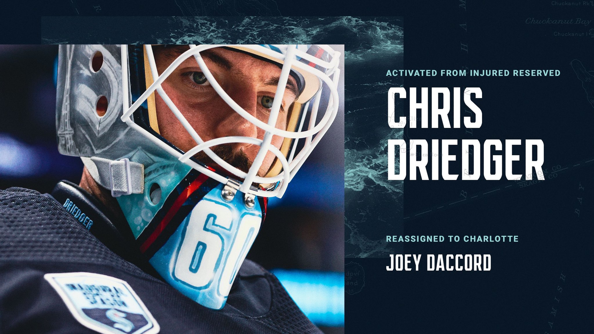 Seattle Kraken Pr Goaltender Chrisdriedger Has Been Activated From Ir Additionally Goaltender Jdac35 Has Been Reassigned To Checkershockey T Co 7jdl9ew5qi Twitter
