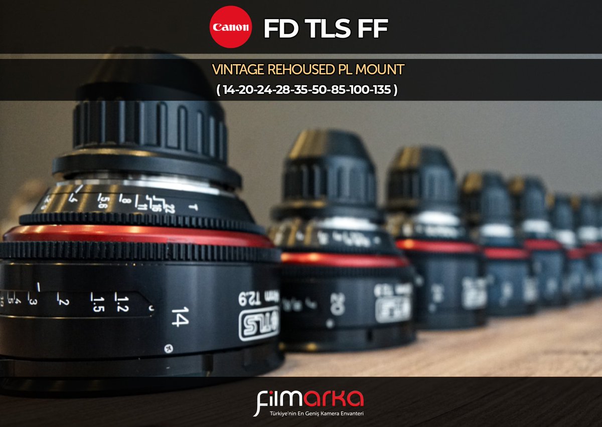 filmarka's tweet photo. •Canon FD TLS FF🔥💯

(14-20-24-28-35-50-85-100-135 )

•Kiralık Vintage Rehoused lens setleri ve daha fazlası @filmarka 'da sizi bekliyor.

@Canon_TR 

  #canonfd #tls #fullframe #vintage #rehoused #kiralıklens #filmarka #rental https://t.co/dfYs8OHUhg