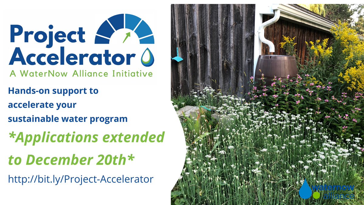 WaterNowOrg's tweet image. Hurry #Colorado! Applications for #ProjectAccelerator, which provides **250 hours of free** support to communities implementing sustainable #water projects, close Dec 20th! Details and app online at: bit.ly/Project-Accele…