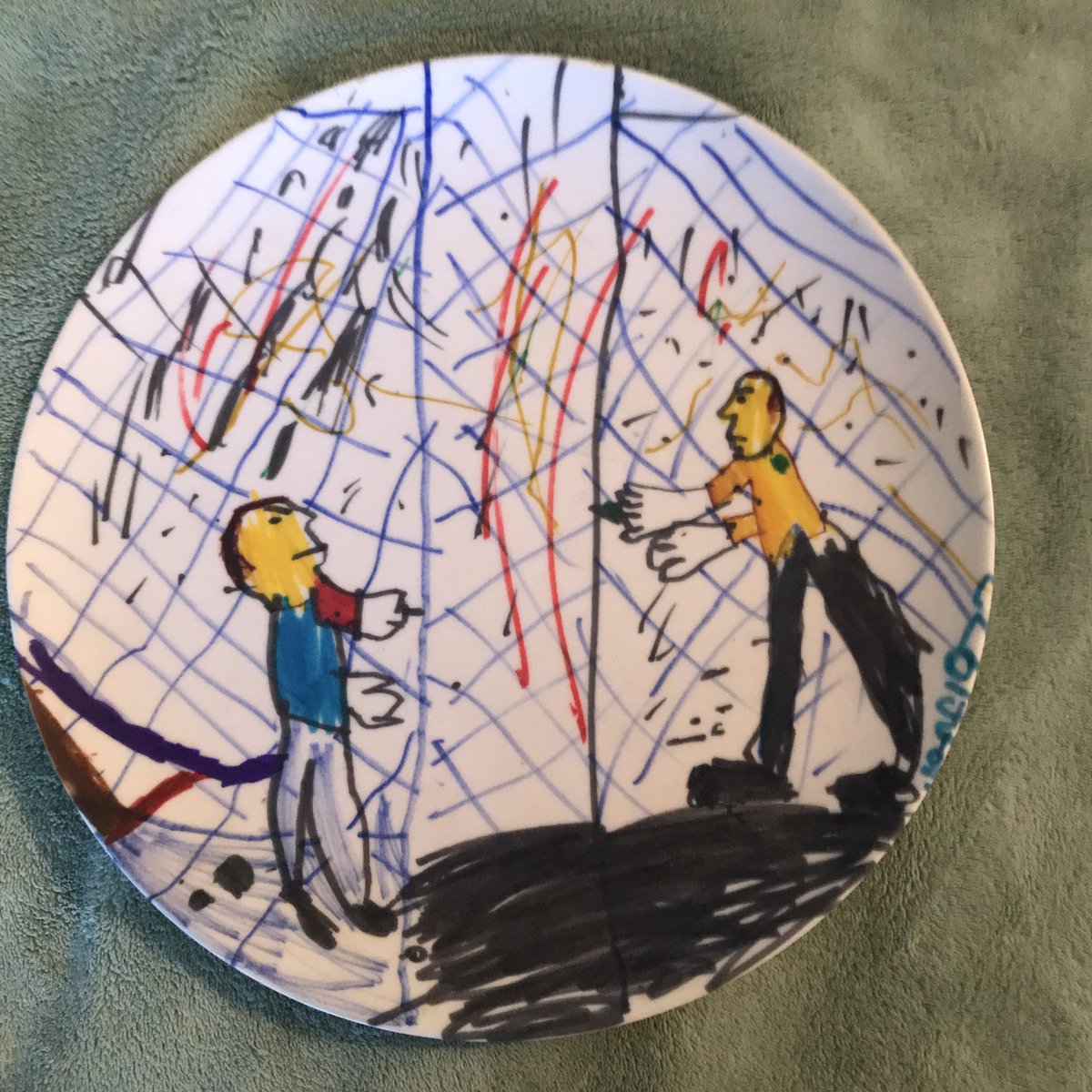 gmj's tweet photo. Drew my favorite scene from my favorite movie in the first grade. #WestSideStoryMovie https://t.co/Kc0fRCJ8Ns