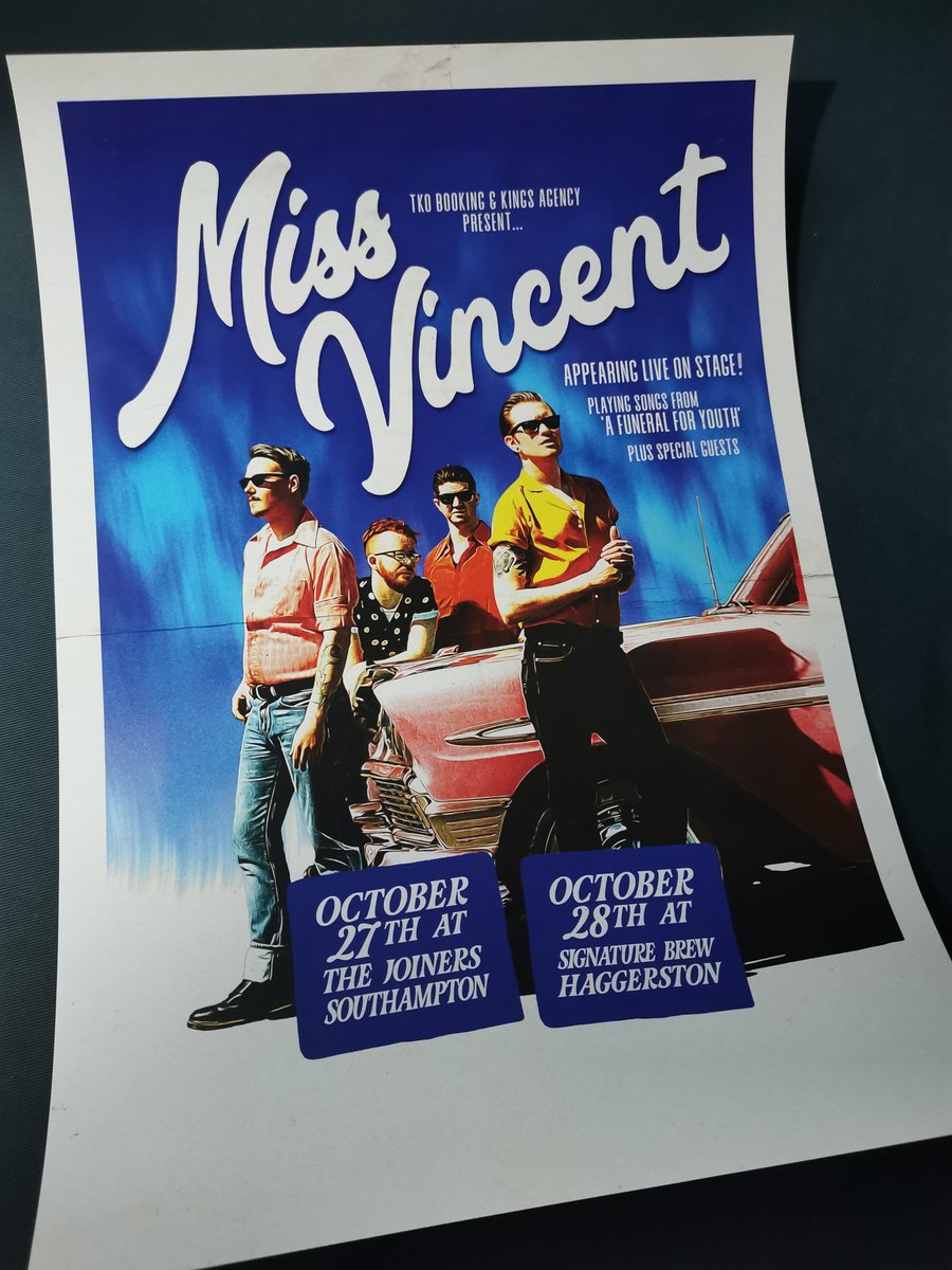 TheFearlessAlex's tweet image. you know it's a good day when you get @missvincentband merch in the post! the a funeral for youth tee is quickly becoming my favourite shirt, im obsessed 😍