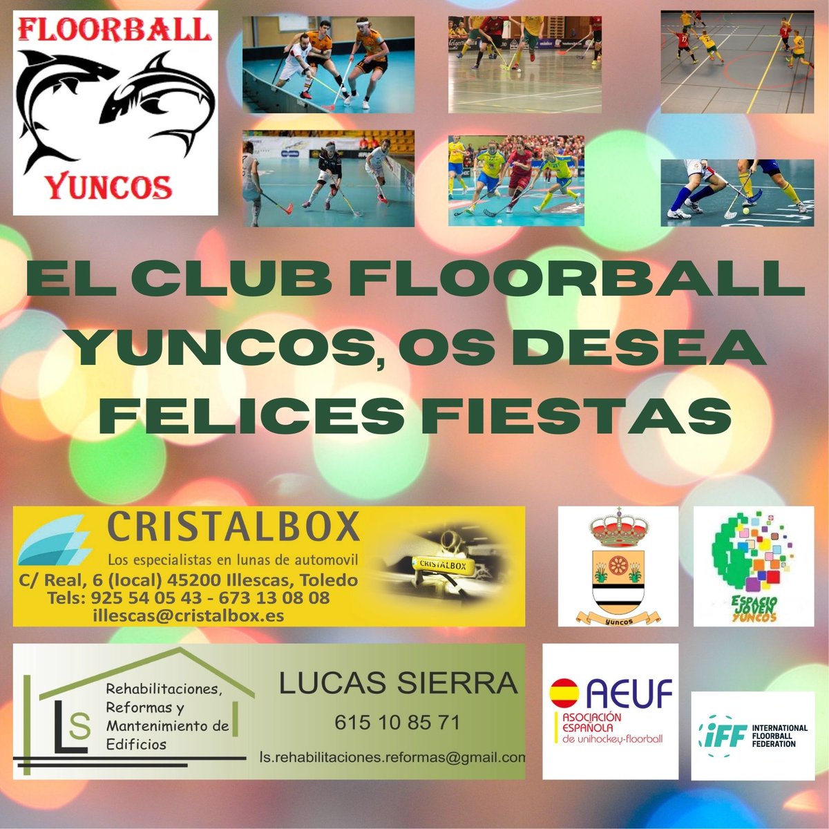 En nombre de todas las personas que formamos el Club Floorball Yuncos, queremos desearos a tod@s unas felices fiestas!!