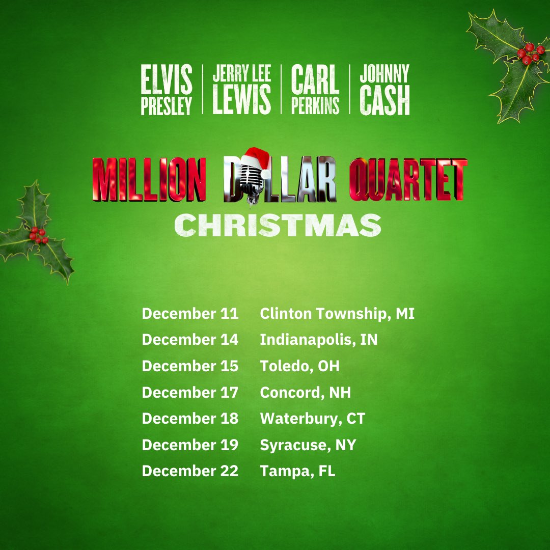 Only 7 shows left! We can’t wait to bring rockin’ Christmas cheer to Clinton Township, MI tonight! Then our sleigh moves on to Indiana, Ohio, New Hampshire, Connecticut, NY &amp; Florida! Come see for yourself why MDQ Christmas is the most raved about holiday musical this season 🎅🏻🎶