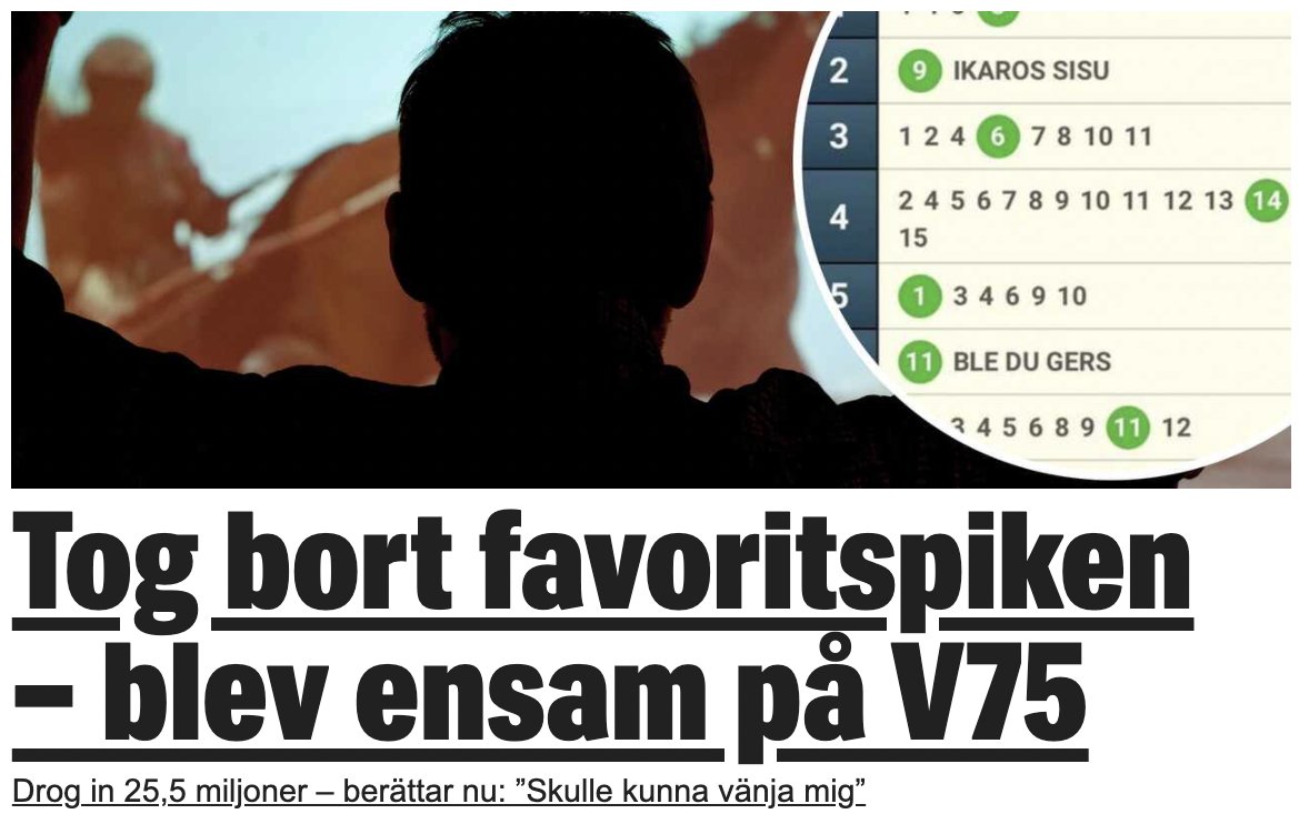 Expressen Trav&Spel tweet media