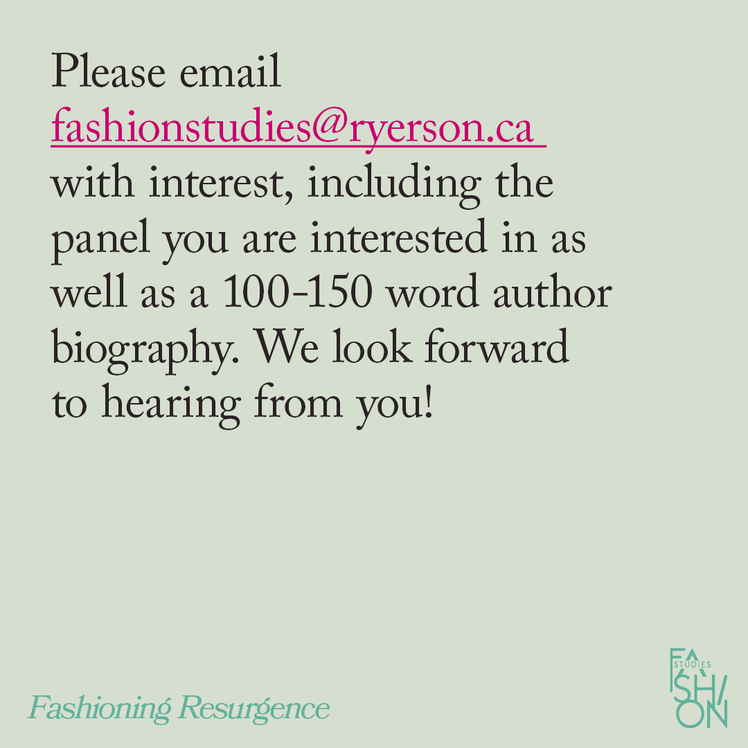 Fashioning Resurgence is looking for discussants! For more information on this Special Issue and how to apply, please visit fashionstudies.com/special-issues. We look forward to hearing from you! #IndigenousFashion #IFWTO #openaccess #OA #fashionresearch #fashionjournal #openaccessresearch