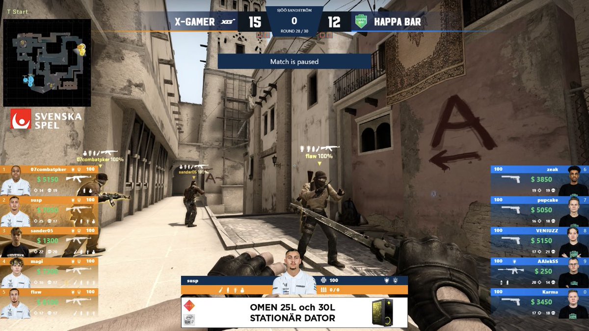 Insane @CSGO at the moment, <a href="/susp111/">Suspicious</a> &amp; <a href="/melonheadxP/">melonhead</a> delivering  us a show! 👏🏽💯