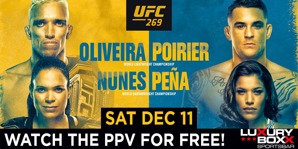 🔥👊 Watch the stacked #ufc269 PPV for FREE tonight Sat Dec 11 10pm at Luxury Boxx Sports Bar Malden MA!
🐻Bruins/Flames 10pm
🎸 Back To The 80s Band &amp; DJ Capo 9pm(<a href="/Mixx360/">Mixx 360 Nightlife</a>)
🍽 theluxuryboxx.com/foodmenu