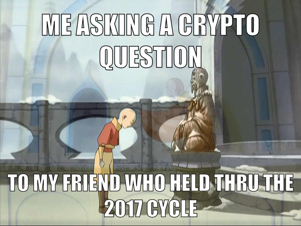 IMDblockchain's tweet image. You know how people say every 1 human year is 7 dog years. What’s 1 crypto year in human years? #IMDb #Avatar #LastAirbender #Blockchain #cycles #meme