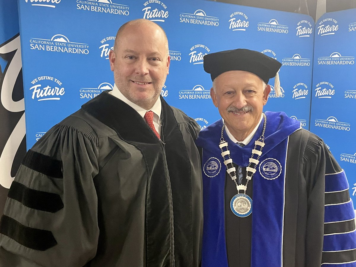 AdamDaySD's tweet photo. Another great commencement! @CSUSBNews fall 2021 ceremony for Colleges of Education & Social/Behavorial Sciences! πππͺ Recognized 2 impressive honorary degree recipients: Randall Lewis & Mohannad Malas! π§βπ #CSUSBGrad21 TY President Morales! β€οΈ https://t.co/x77uuUNKKF