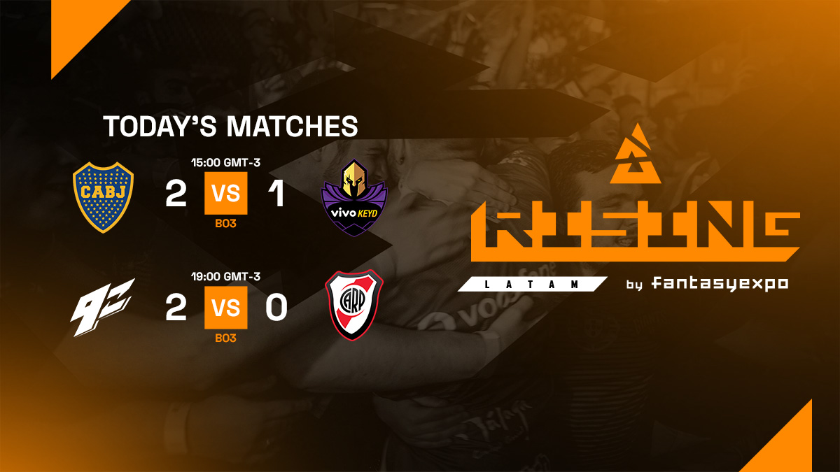 BLAST Rising (@blastrising) on Twitter photo Due to a delay on LAN tournament <a href="/RiverPlateGames/">River Plate Gaming</a> forfeits their semifinal. They will try their chances tomorrow in the 3rd place decider match at 16:00 GMT -3 π
<a href="/9zTeam/">9z Globant</a> and <a href="/BocaJrsGaming/">Boca Juniors Gaming</a> will meet in the GRAND FINAL tomorrow at 19:00 GMT -3. Get ready boys! Due to a delay on LAN tournament <a href="/RiverPlateGames/">River Plate Gaming</a> forfeits their semifinal. They will try their chances tomorrow in the 3rd place decider match at 16:00 GMT -3 π
<a href="/9zTeam/">9z Globant</a> and <a href="/BocaJrsGaming/">Boca Juniors Gaming</a> will meet in the GRAND FINAL tomorrow at 19:00 GMT -3. Get ready boys!
