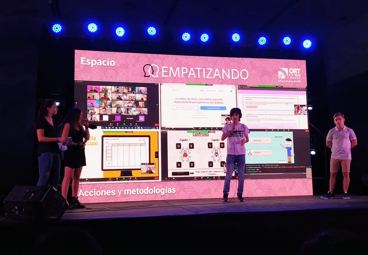 TIC_ORT's tweet image. Genios nuestr@s estudiantes de 3ero, 4to y 5to año TIC @ORTArgentina !!
Que se encuentran exponiendo sus proyectos de impacto social encuadrados en el espacio #EMPATIZANDO en el  concurso  EXPERIENCIAS DE APRENDIZAJE INNOVADORAS