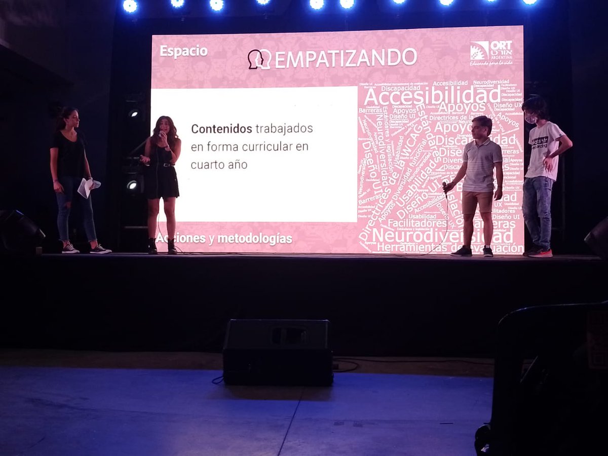 TIC_ORT's tweet image. Genios nuestr@s estudiantes de 3ero, 4to y 5to año TIC @ORTArgentina !!
Que se encuentran exponiendo sus proyectos de impacto social encuadrados en el espacio #EMPATIZANDO en el  concurso  EXPERIENCIAS DE APRENDIZAJE INNOVADORAS