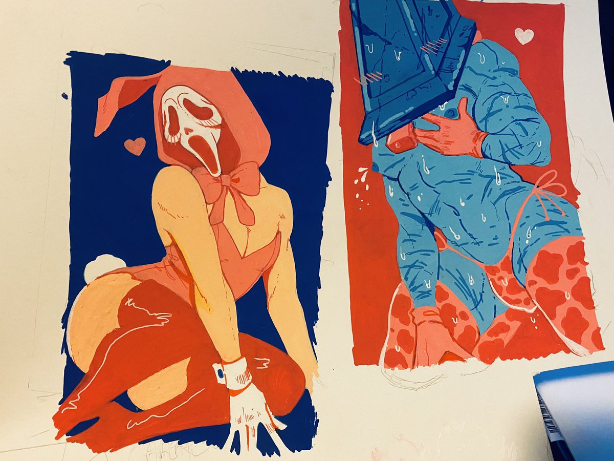 Some old drawings I made for Neo, I wish I had gotten better photos before sending them😩