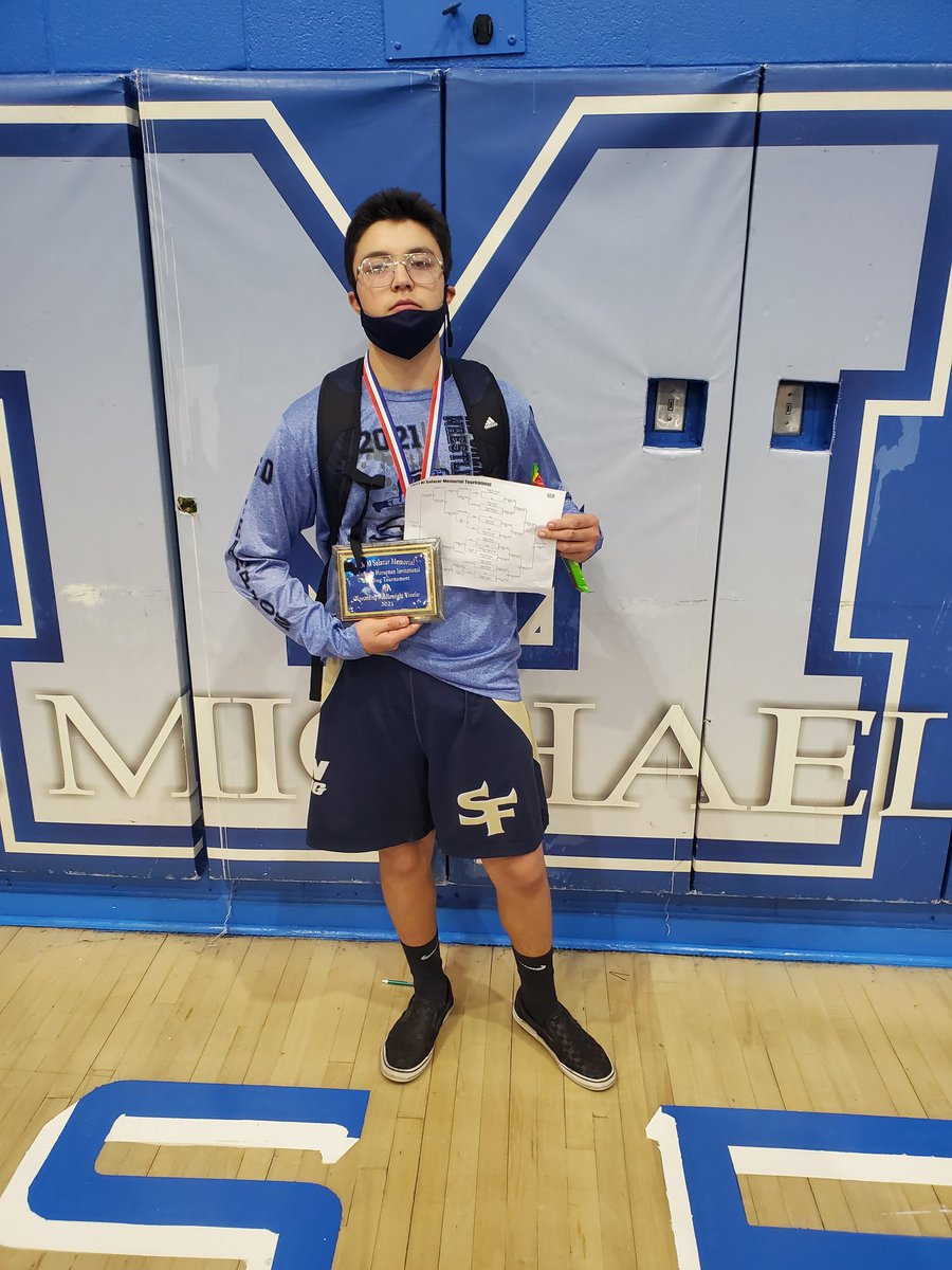 SamMartinezJr4's tweet photo. Al Salazar Memorial Wrestling Tournament 
160 lb Champion, Four Pins and Outstanding Wrestler, not a bad day! https://t.co/ttlQKc17Pk