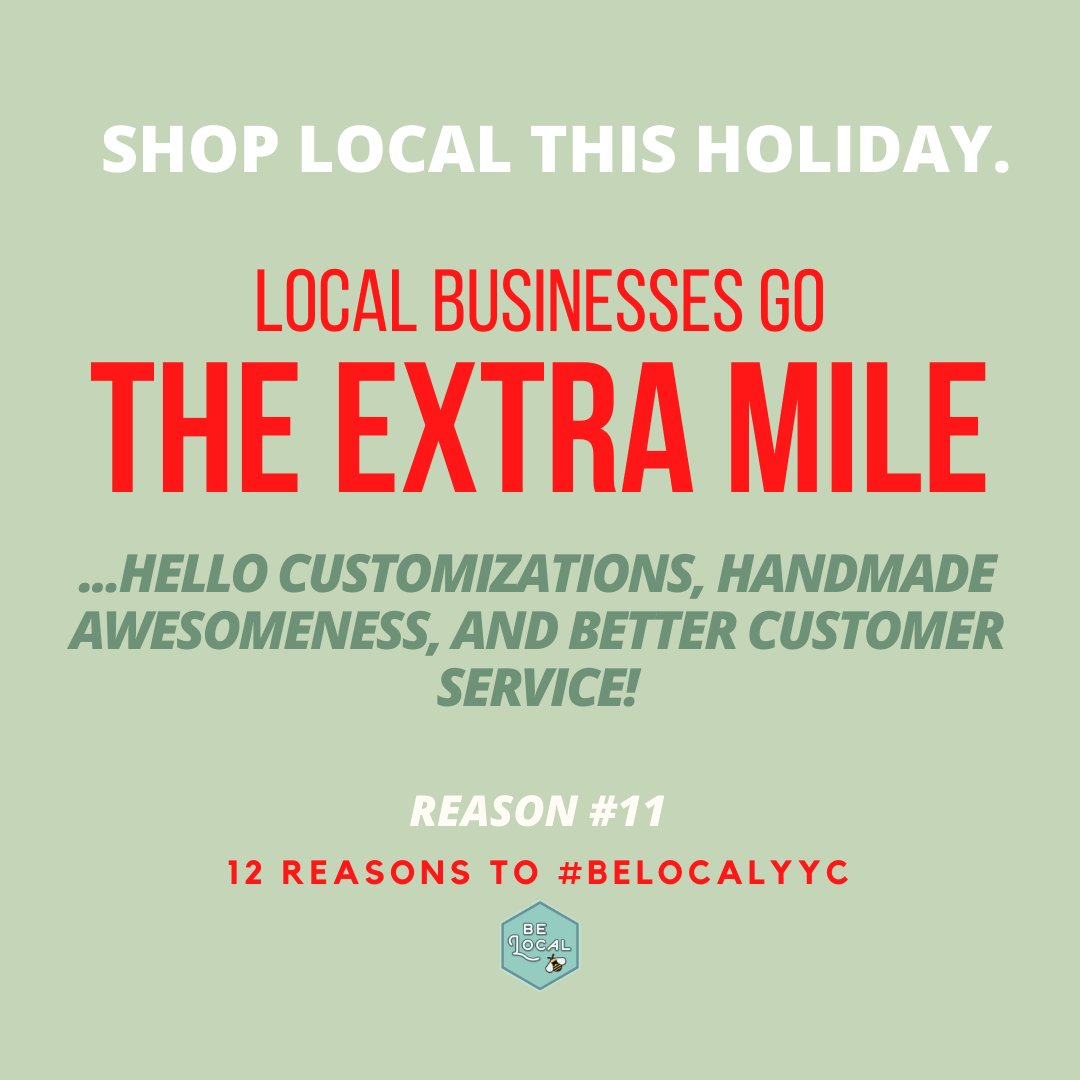 #12DaysofLocal Reason 11: Local businesses have a whole lotta heart! Small business owners go the extra mile for you— they write handwritten thank you cards, they customize, they offer top notch customer service! Which #yyc business has gone above and beyond for you?!