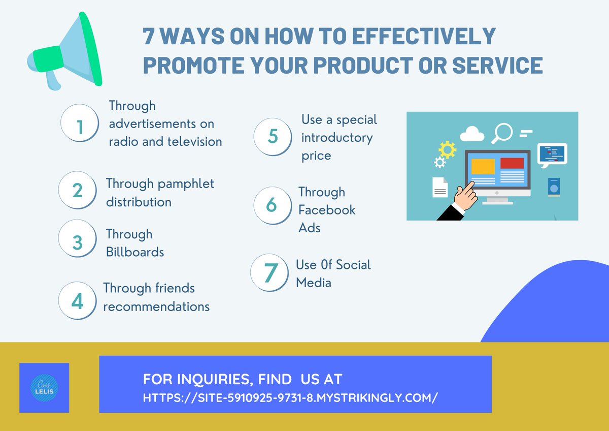virtualbylelis's tweet photo. Ways to promote your business⬇️ 
➡️ Print /broadcast media
➡️ Flyers
➡️ Signages/billboards
➡️ Friends referral
➡️ Special Pricing
➡️ Facebook Ads
➡️ Social Media 

 I can help you. Let's connect.
 #SocialMediamarketing  #Socialmediamanager #socialmediamanagement https://t.co/TB2CcUsrVA