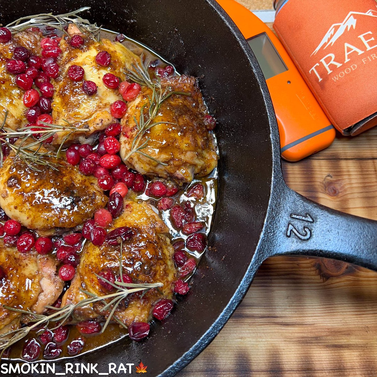 FedoraForMe's tweet photo. My attempt at @busybakerblog’s Maple Cranberry Roast Chicken from @chickenfarmers on the @TraegerGrills IW885.
Soooo good! 💯
#TraegerGrills #chickendotca #cozychicken #chickenapp #maple #cranberry #chicken https://t.co/4Kfo44vLU7