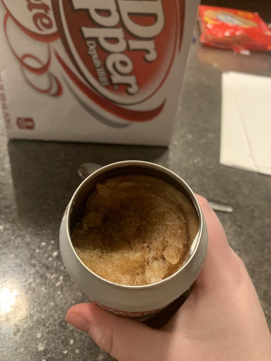 raxenox's tweet photo. Do NOT forget about dr pepper in the freezer. https://t.co/9r0IYhP8RZ