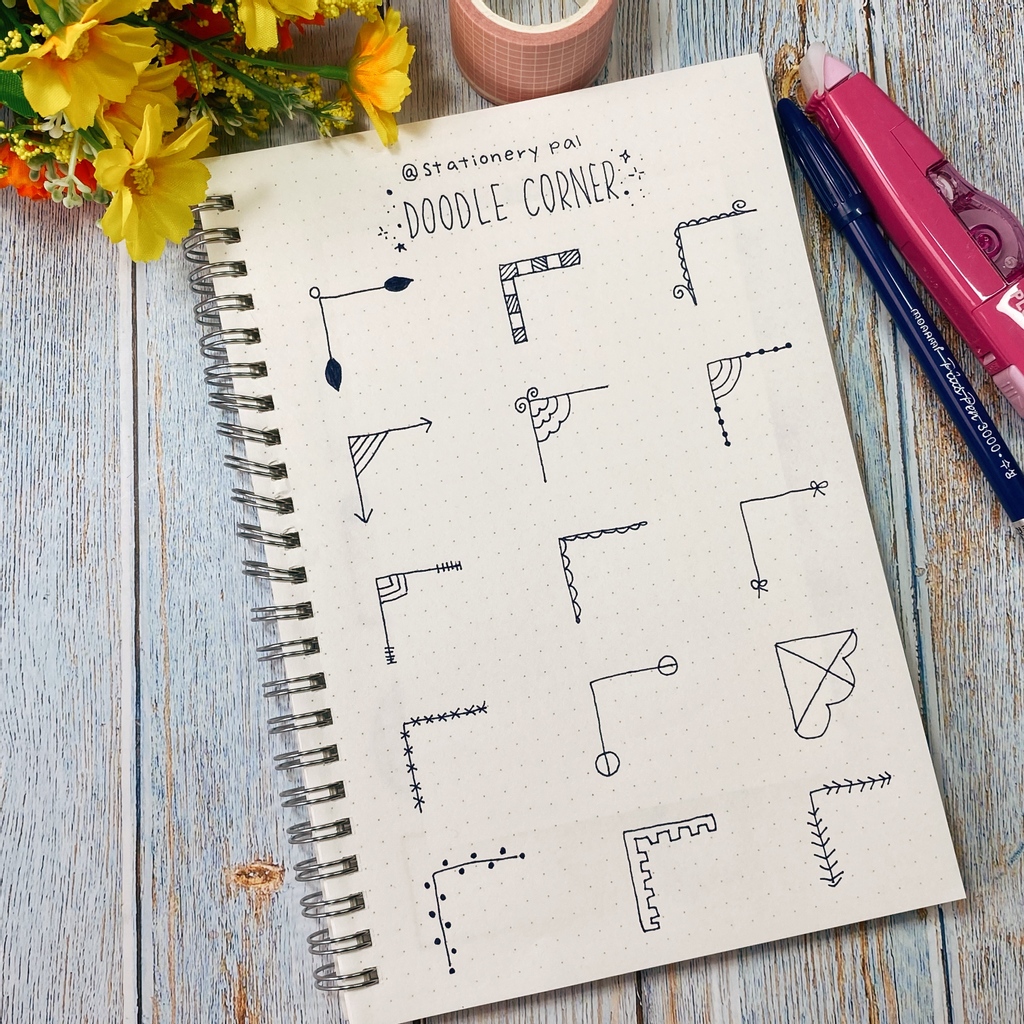 Doodle corners inspo💡beginner-friendly😆