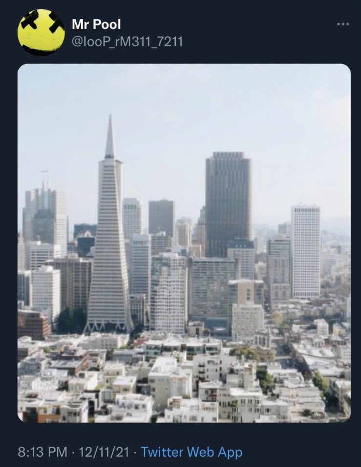 PRX113's tweet photo. MrPool 💣 

Location - San Francisco, CA

Any else ideas instead Ripple’s headquarter?

@IooP_rM311_7211 #theory https://t.co/zX1clpGgfh