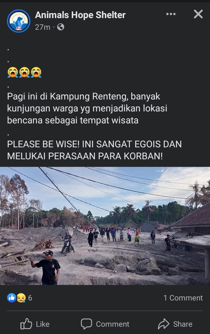 AREAJULID's tweet photo. tea! Hati nuraninya dimana? Padahal masih banyak tempat wisata yang lain, kok malah memilih tempat seperti itu? https://t.co/yworJUS2L7