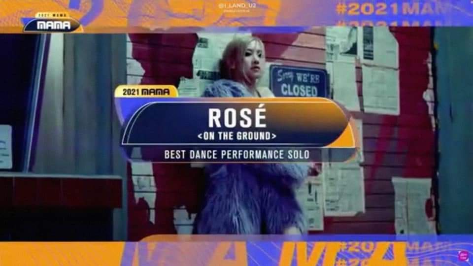 Giải thưởng hoàn toàn xứng đáng. Chúc mừng chị béee 💗

ROSÉ BEST DANCE PERFORMANCE
#MAMAWinnerRosé #로제