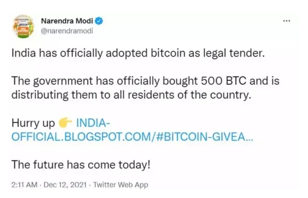 prabhat_sharmaa's tweet photo. लो जी... मोदी जी का @Twitter अकाउंट #hack हो गया..
#ModiHacked #ModiAccountHacked https://t.co/V3vDnTq6EE