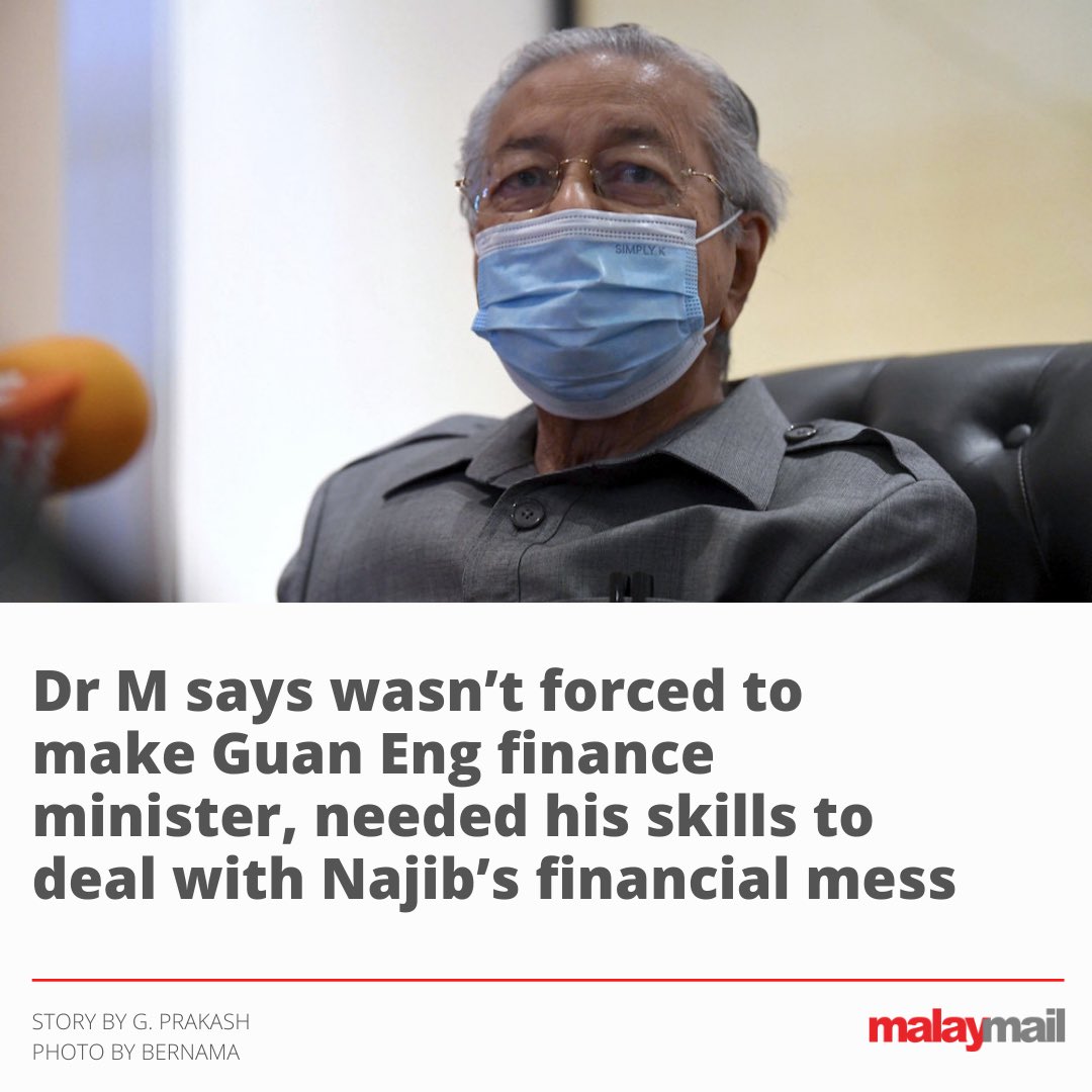 malaymail's tweet photo. He said that despite his arguments, Umno, which was the Opposition at the time, latched on to the idea that the government had somehow come under “Chinese” control.
#DrMahathir #TumM #LimGuanEng #FinanceMinister #Pakatan #DAP #Ummo #Government #Politics #Malaysia https://t.co/wl2ZRNALFX