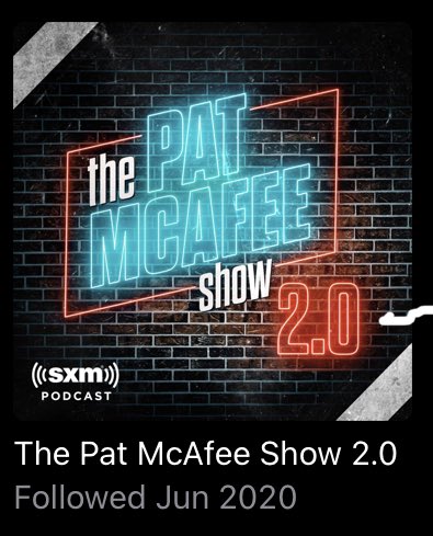 seenyore's tweet photo. Started listening during covid. I was delivering pizzas to bring in extra cash while I was studying for the required certifications for my job. 

So pumped for you @PatMcAfeeShow and cannot wait to see what the future holds for you and the boys!
#PMSFANDUELFAMILY https://t.co/p032bT4wVV