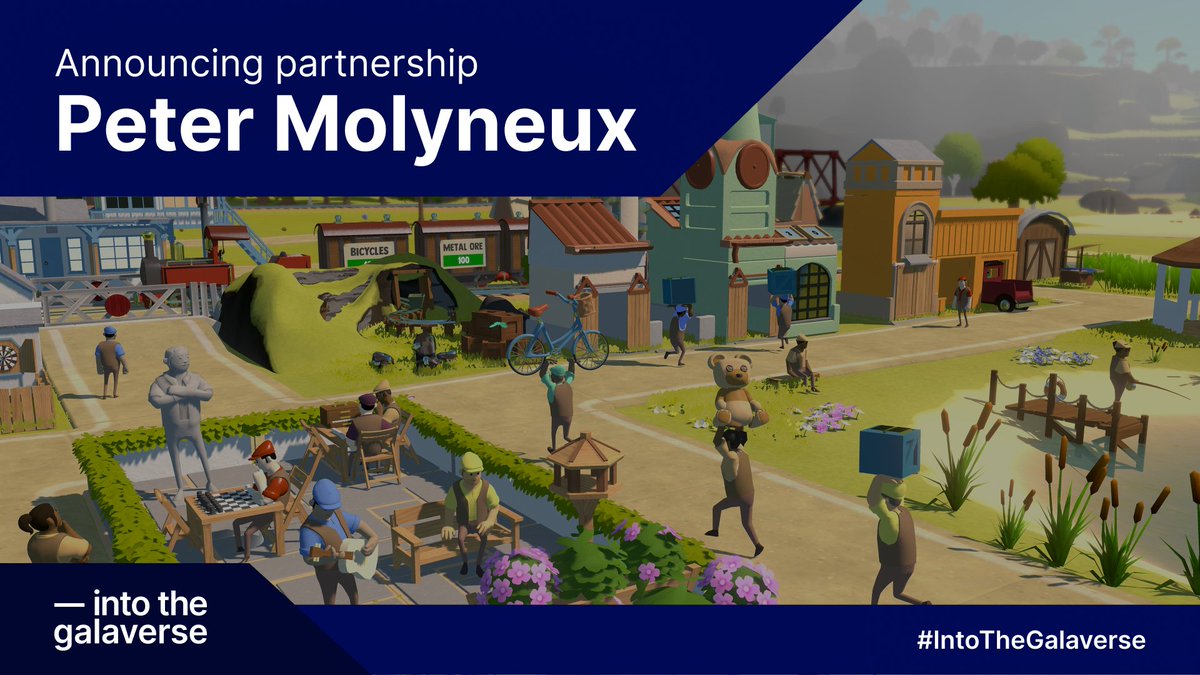 GoGalaGames's tweet photo. 🔥 News from #IntotheGalaverse! 🔥 

Peter Molyneux is teaming up with Gala Games to create a brand new business sim game. Look for more info later today and an initial LAND PRESALE starting tomorrow!

Now we're really rollin!
#blockchaingames #gaming #NFT #playtoearn https://t.co/NeEEnIimEl