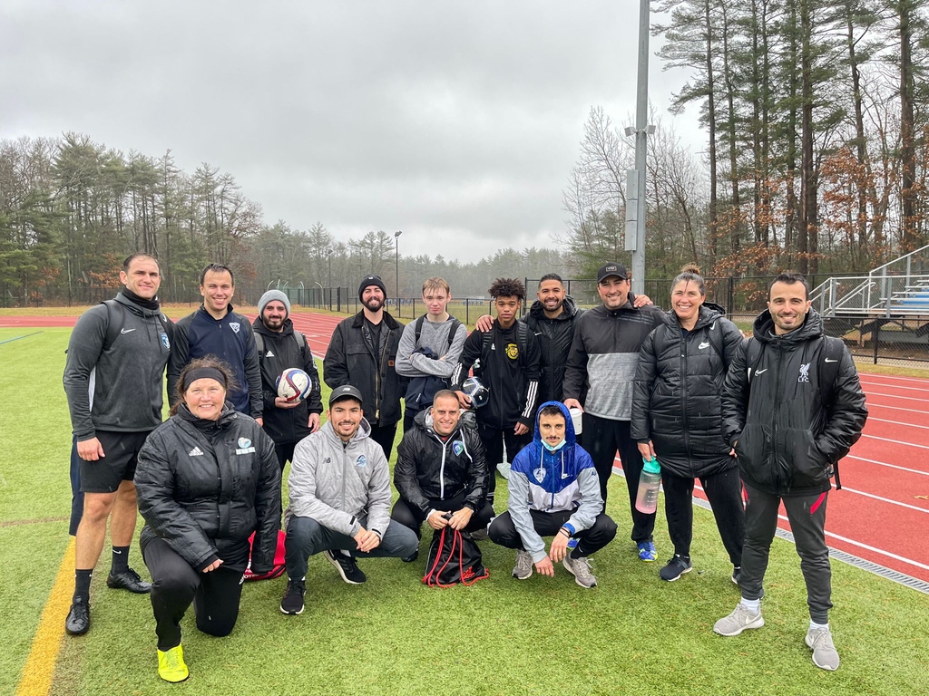 NEPremiership's tweet photo. Thank you to Coach John Barata from Legacy SC and Kirk Bamford for leading a fantastic USSF D License Course today at Pembroke HS. Great to see everyone in person and we're so lucky to have such an experienced instructor in our #NEPFamily 

Well done to all! https://t.co/JaqGsHulJS